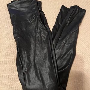 Size Medium Spanx Pleather Leggings